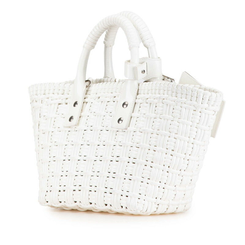 Top Quality Balenciaga Bistro Basket XS Handbag White