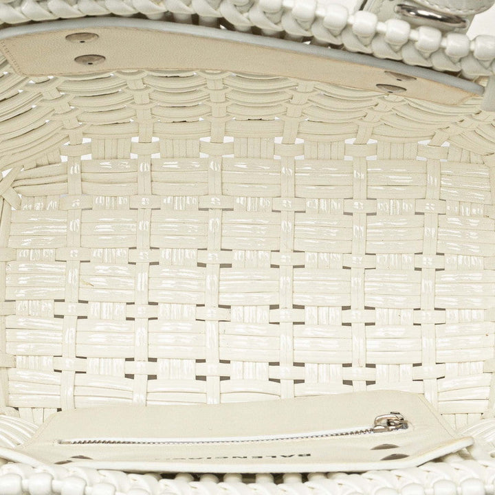 Top Quality Balenciaga Bistro Basket XS Handbag White
