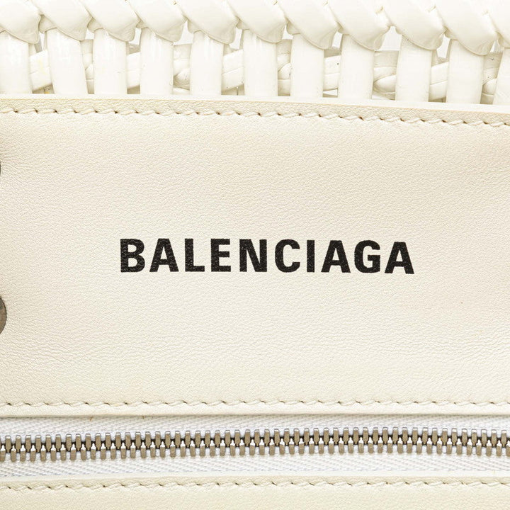 Top Quality Balenciaga Bistro Basket XS Handbag White