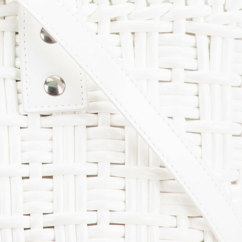 Top Quality Balenciaga Bistro Basket XS Handbag White