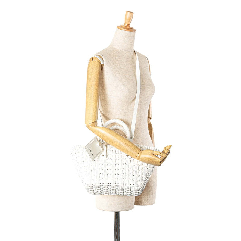 Top Quality Balenciaga Bistro Basket XS Handbag White