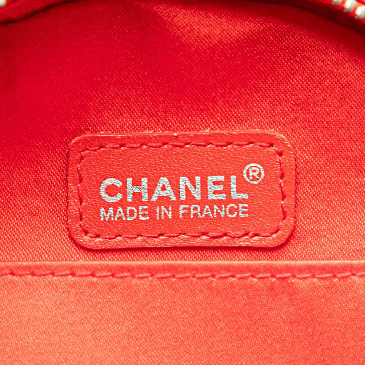 Top Quality Chanel Canvas Coco Mark Pouch Red