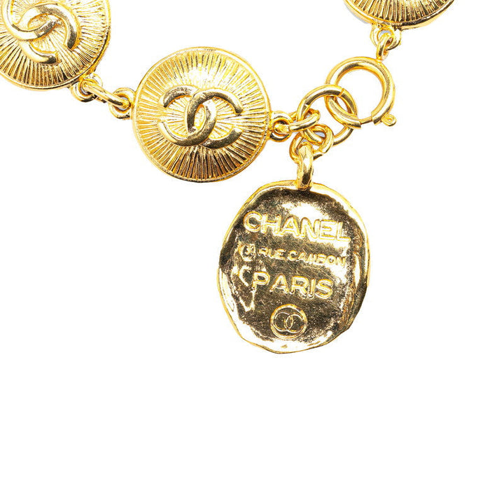 Top Quality Chanel Vintage Coco Mark Medal Bangle Bracelet