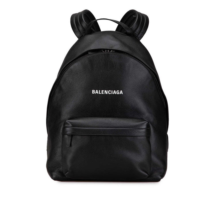 balenciaga Leather Everyday Logo Backpack 552374