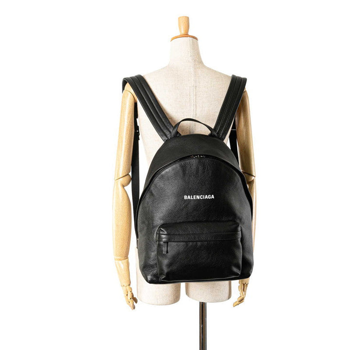 balenciaga Leather Everyday Logo Backpack 552374