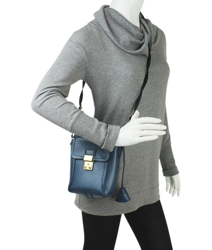 3.1 Phillip Lim Pashli Camera Blue Leather Crossbody Bag