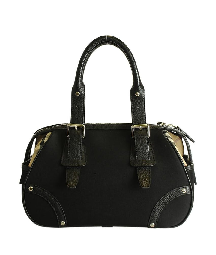Burbe**y Nova Check Black Satchel Bag
