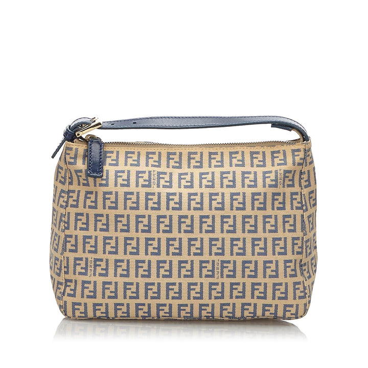 Pre-Loved Fendi Brown Beige Canvas Fabric Zucchino Handbag Italy