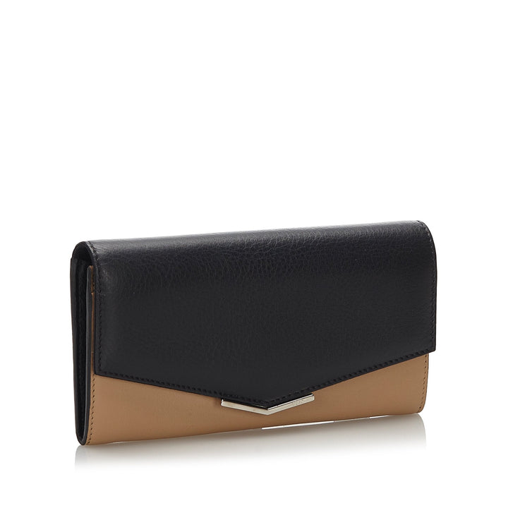 Pre-Loved Fendi Black Others Leather Long Wallet Italy