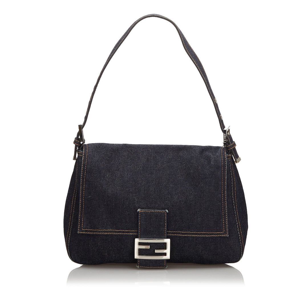 Pre-Loved Fendi Blue Denim Fabric Mamma Forever Italy