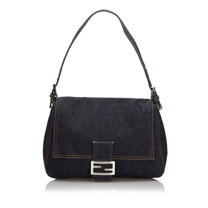Pre-Loved Fendi Blue Denim Fabric Mamma Forever Italy