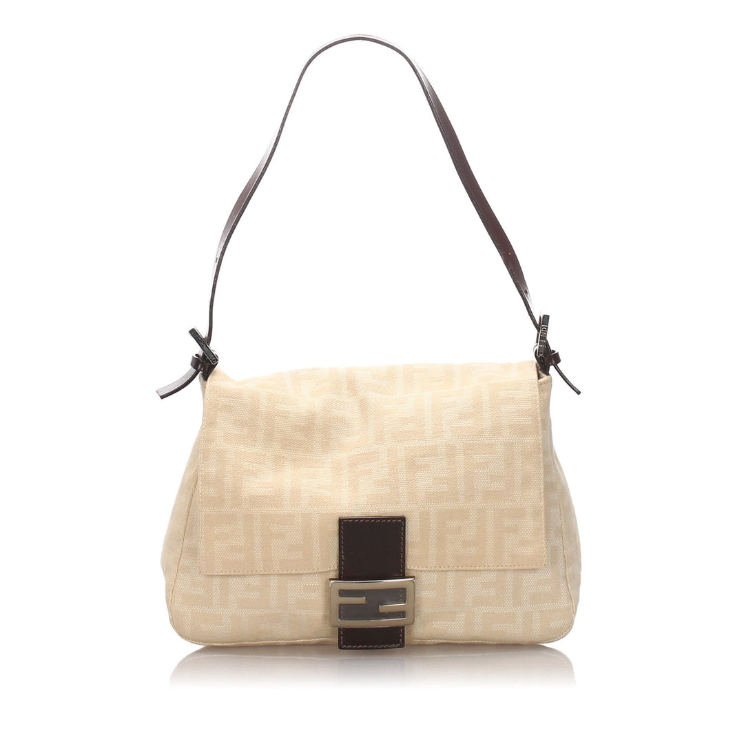 Pre-Loved Fendi White Ivory Canvas Fabric Zucca Mamma Forever Italy