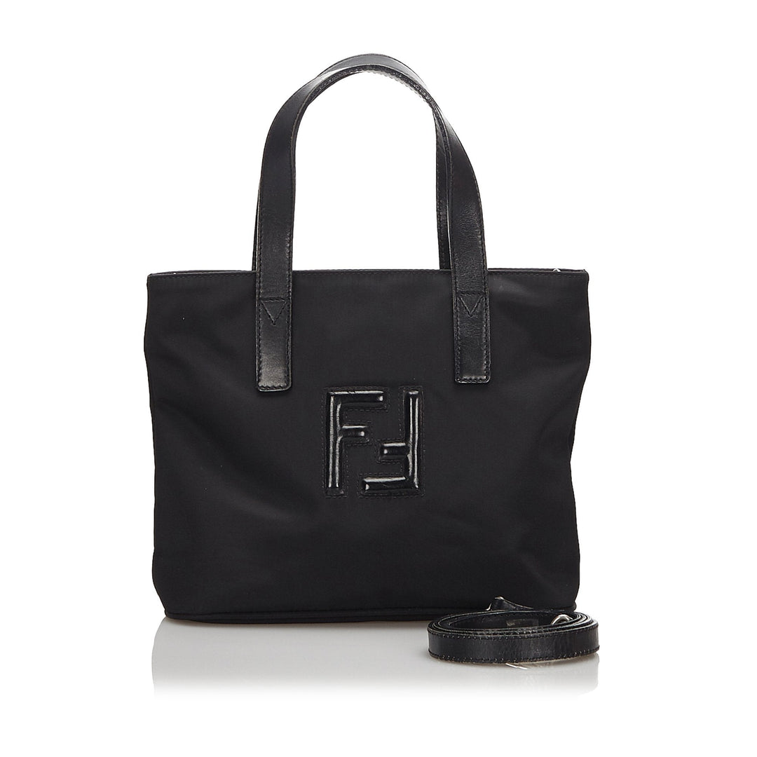 Pre-Loved Fendi Black Nylon Fabric Satchel Italy