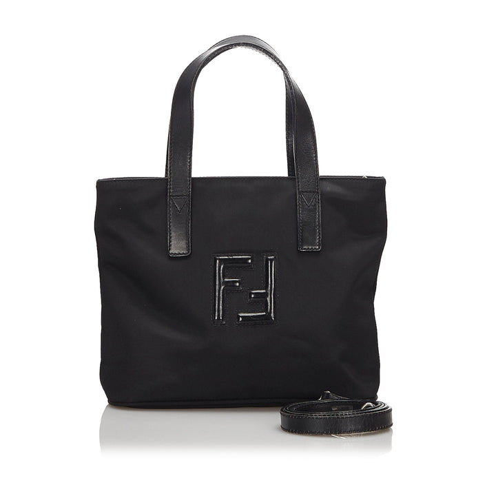 Pre-Loved Fendi Black Nylon Fabric Satchel Italy