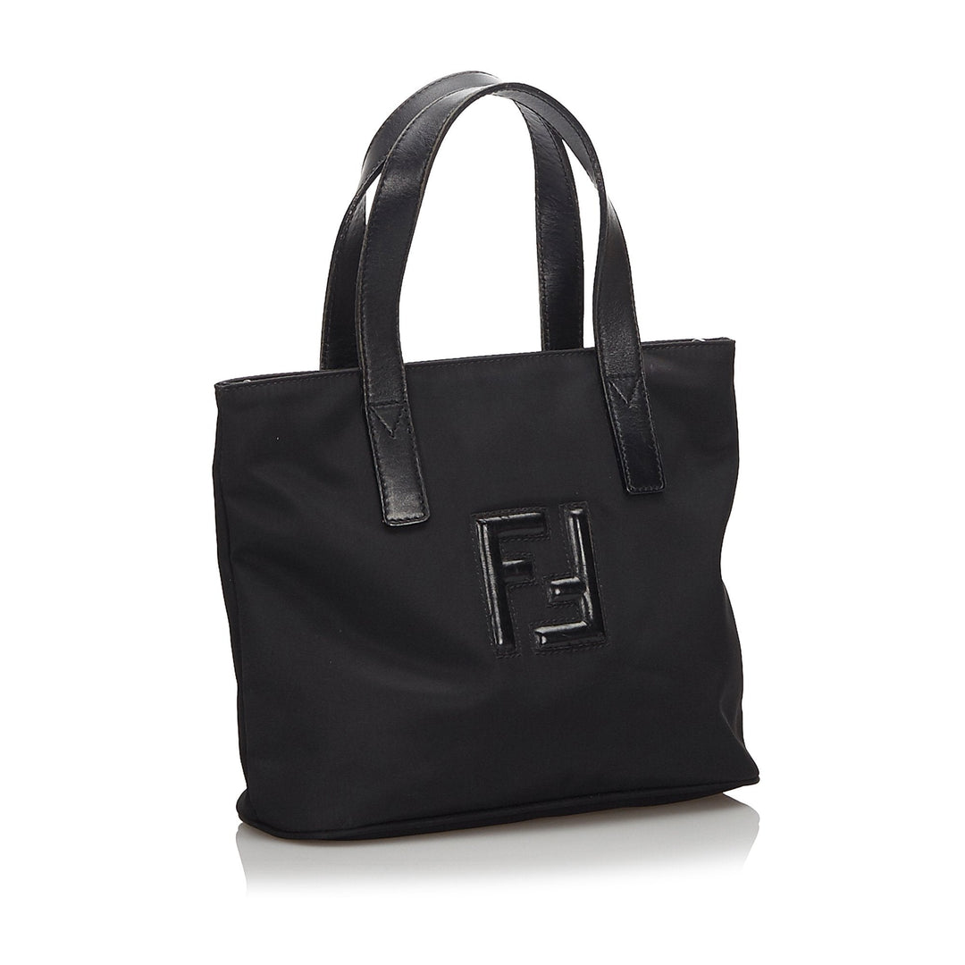 Pre-Loved Fendi Black Nylon Fabric Satchel Italy