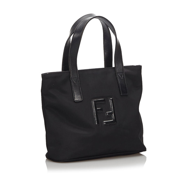 Pre-Loved Fendi Black Nylon Fabric Satchel Italy