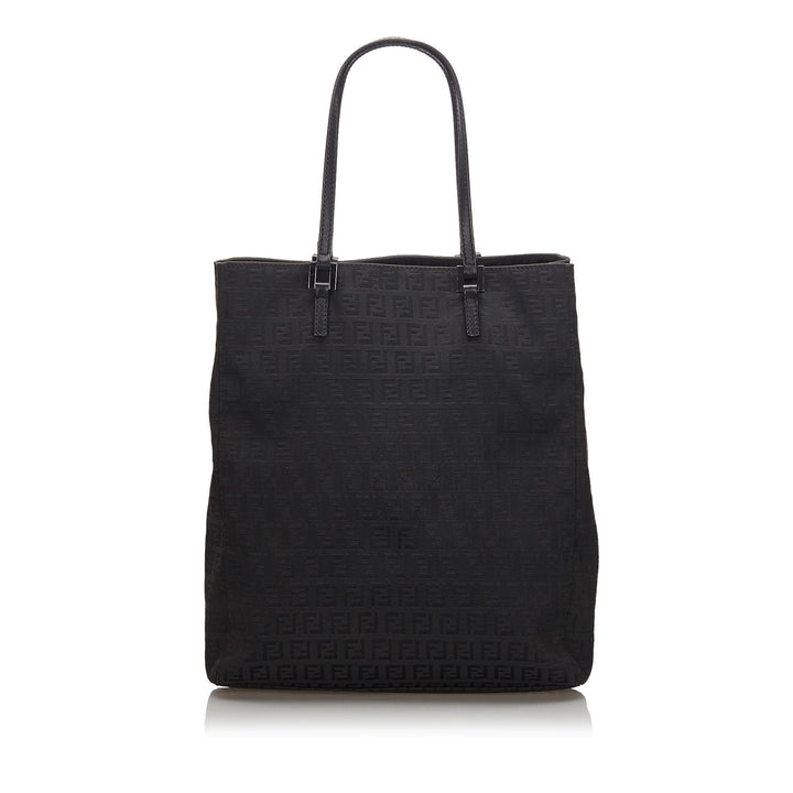 Pre-Loved Fendi Black Canvas Fabric Zucchino Tote Bag Italy