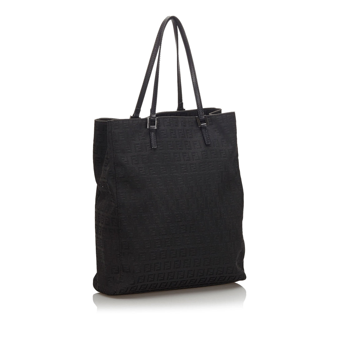 Pre-Loved Fendi Black Canvas Fabric Zucchino Tote Bag Italy