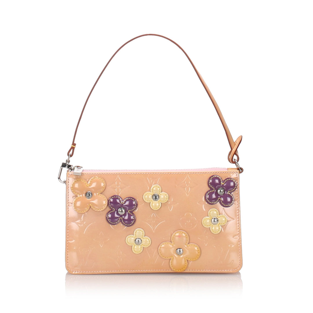 Pre-Loved Louis Vuitton Orange Vernis Lexington Fleurs Pochette France