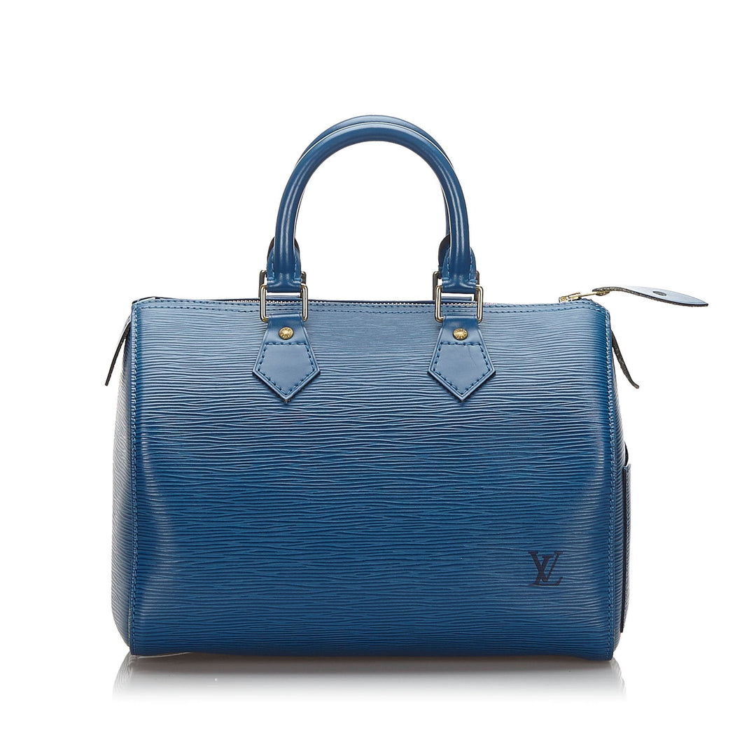 Pre-Loved Louis Vuitton Blue Epi Leather Speedy 25 France