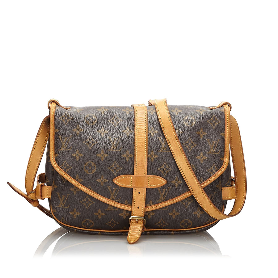 Pre-Loved Louis Vuitton Brown Monogram Canvas Saumur 30 France