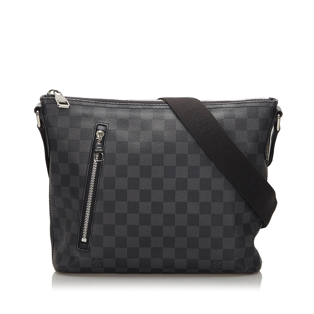 Pre-Loved Louis Vuitton Black Damier Canvas Graphite Mick PM France