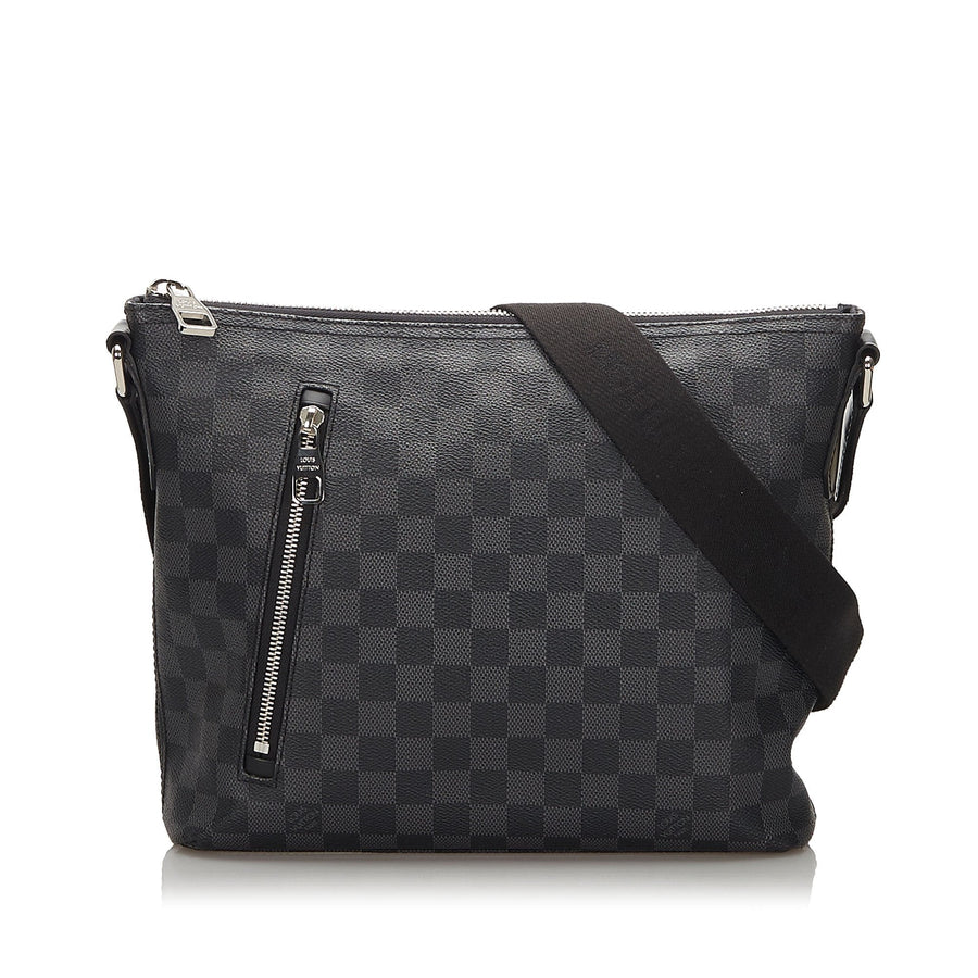 Pre-Loved Louis Vuitton Black Damier Canvas Graphite Mick PM France
