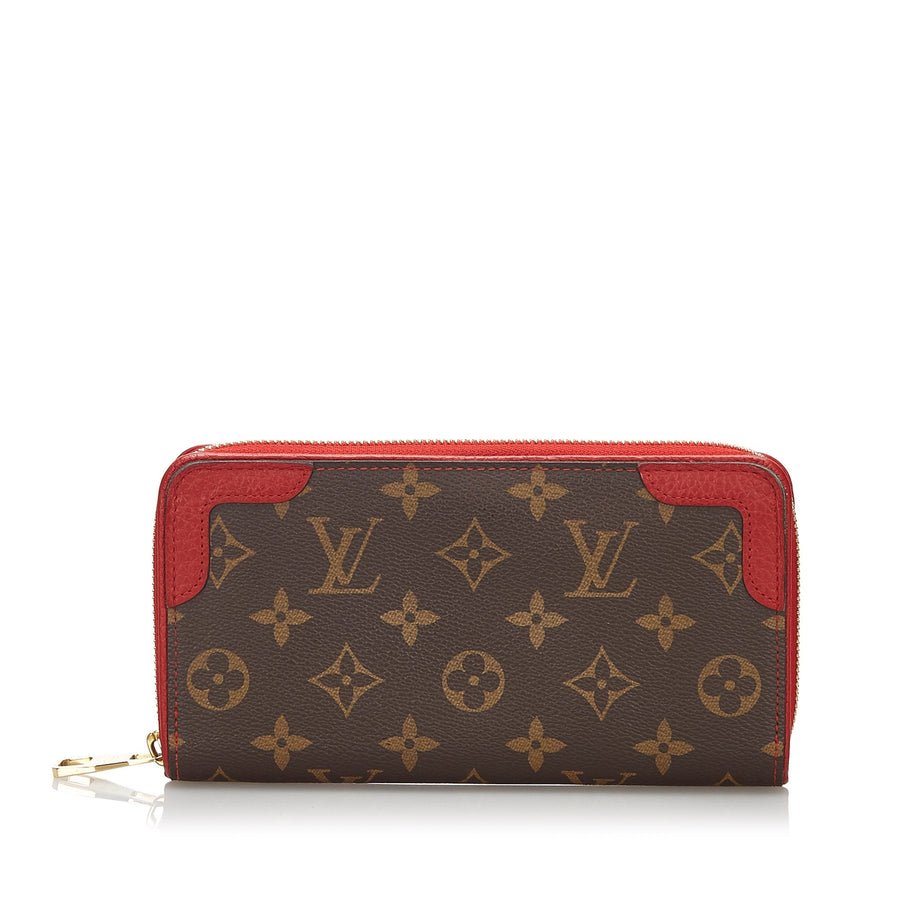 Pre-Loved Louis Vuitton Brown Monogram Zippy Retiro Wallet France