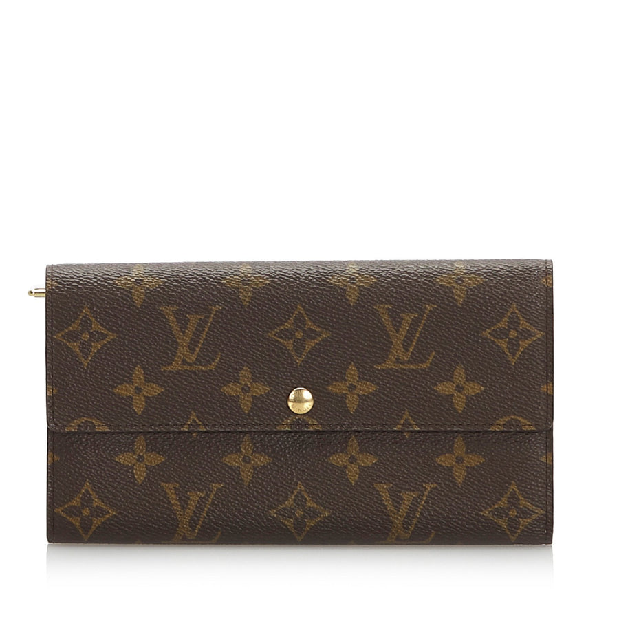 Pre-Loved Louis Vuitton Brown Monogram Porte Monnaie Credit France