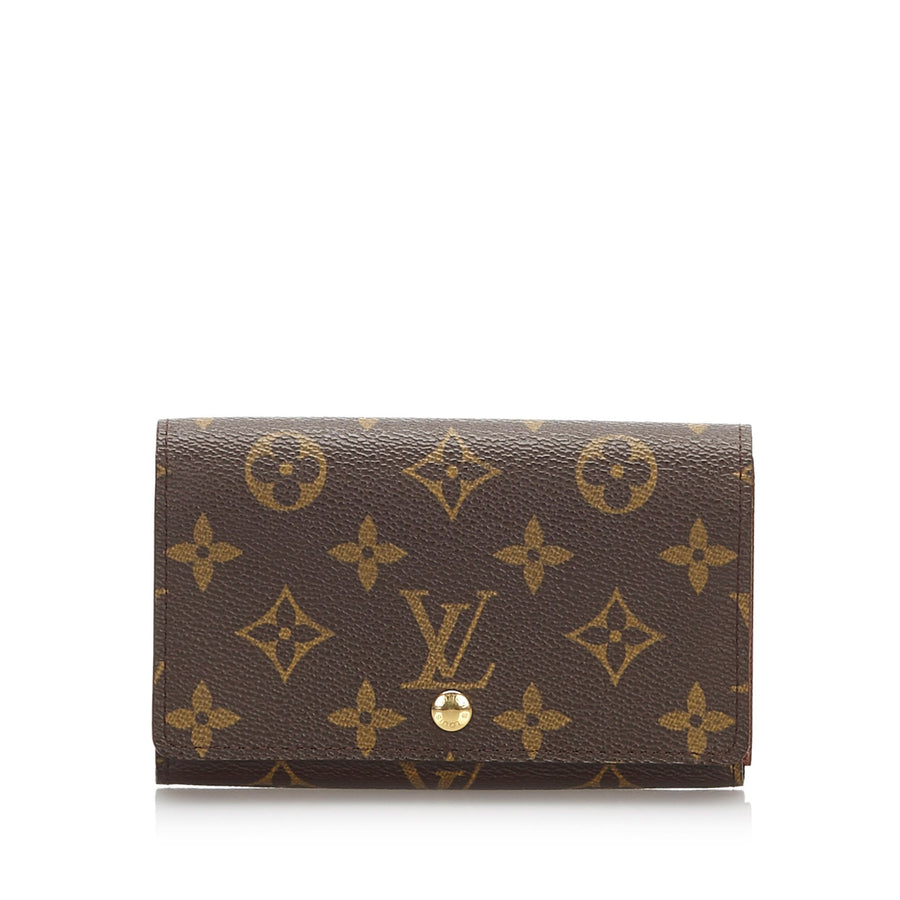 Pre-Loved Louis Vuitton Brown Monogram Porte Monnaie Billets Spain
