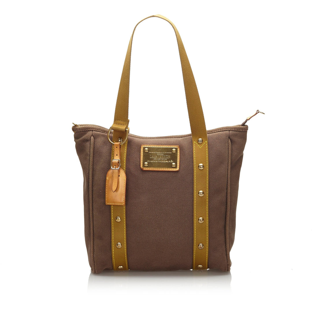 Pre-Loved Louis Vuitton Brown Dark Canvas Fabric Antigua Cabas MM France