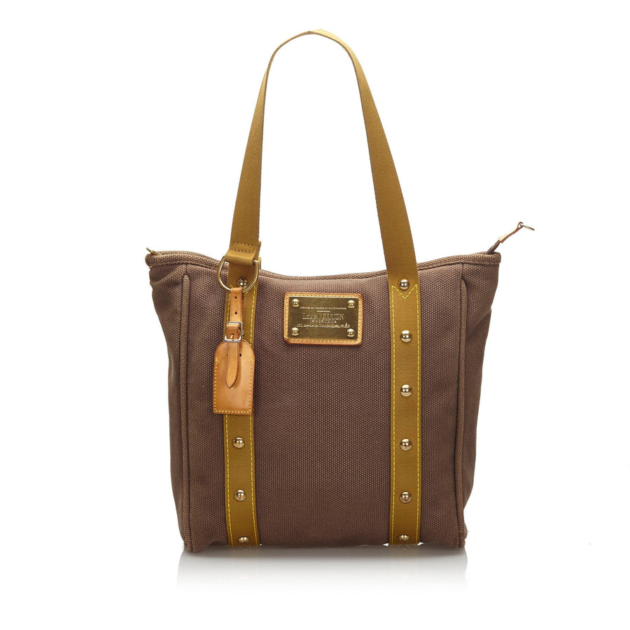 Pre-Loved Louis Vuitton Brown Dark Canvas Fabric Antigua Cabas MM France