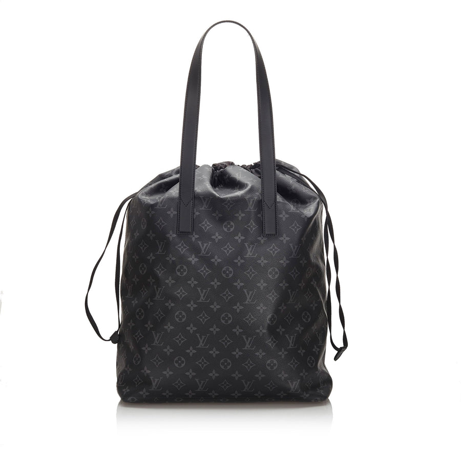 Pre-Loved Louis Vuitton Black Monogram Eclipse Cabas Light Drawstring Bag Spain