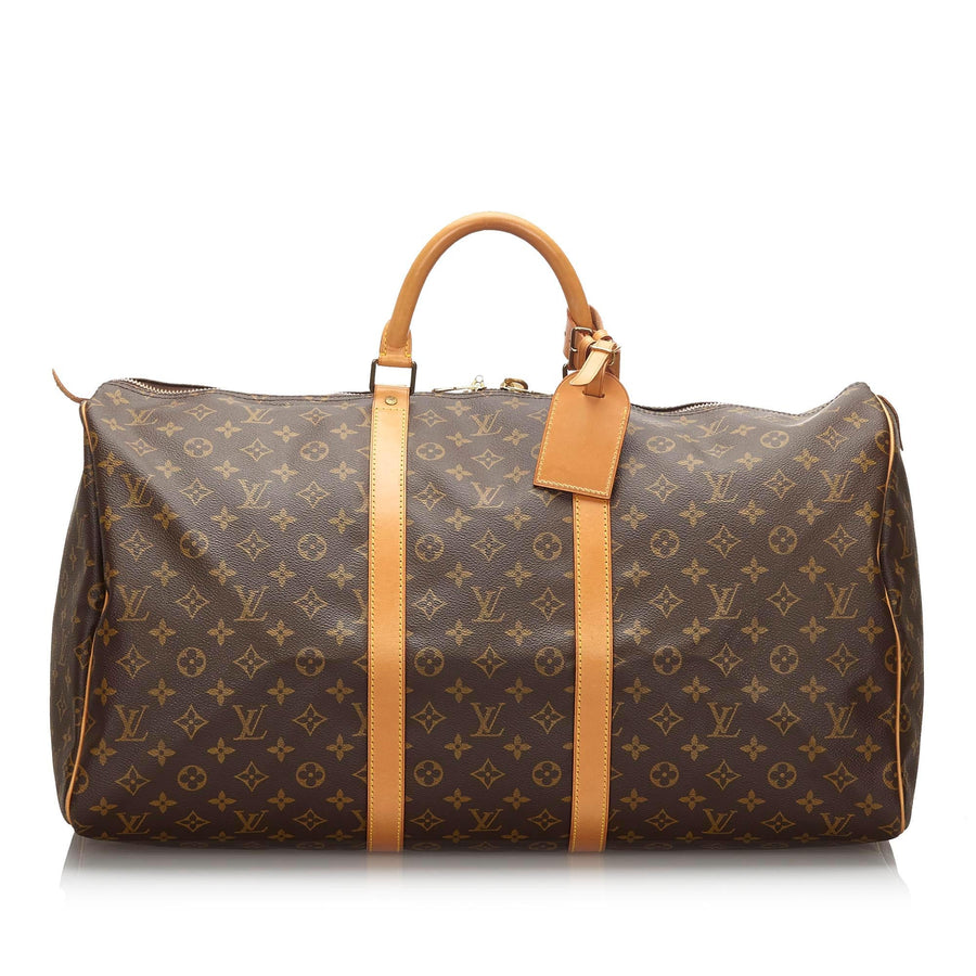 Pre-Loved Louis Vuitton Brown Monogram Canvas Keepall 55 France