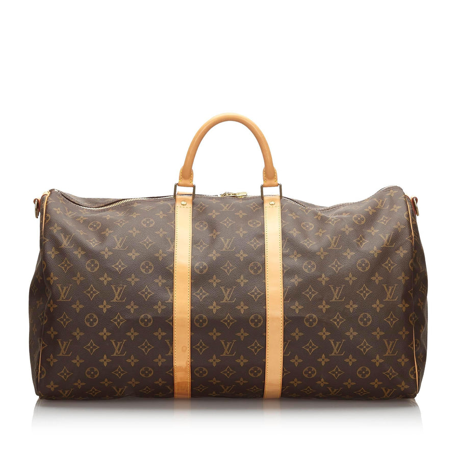 Pre-Loved Louis Vuitton Brown Monogram Canvas Keepall 55 France