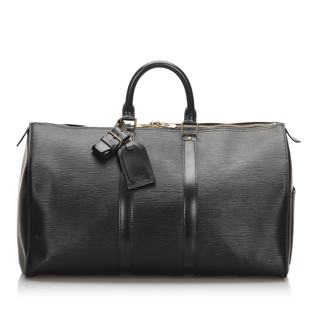 Pre-Loved Louis Vuitton Black Epi Leather Keepall 45 France