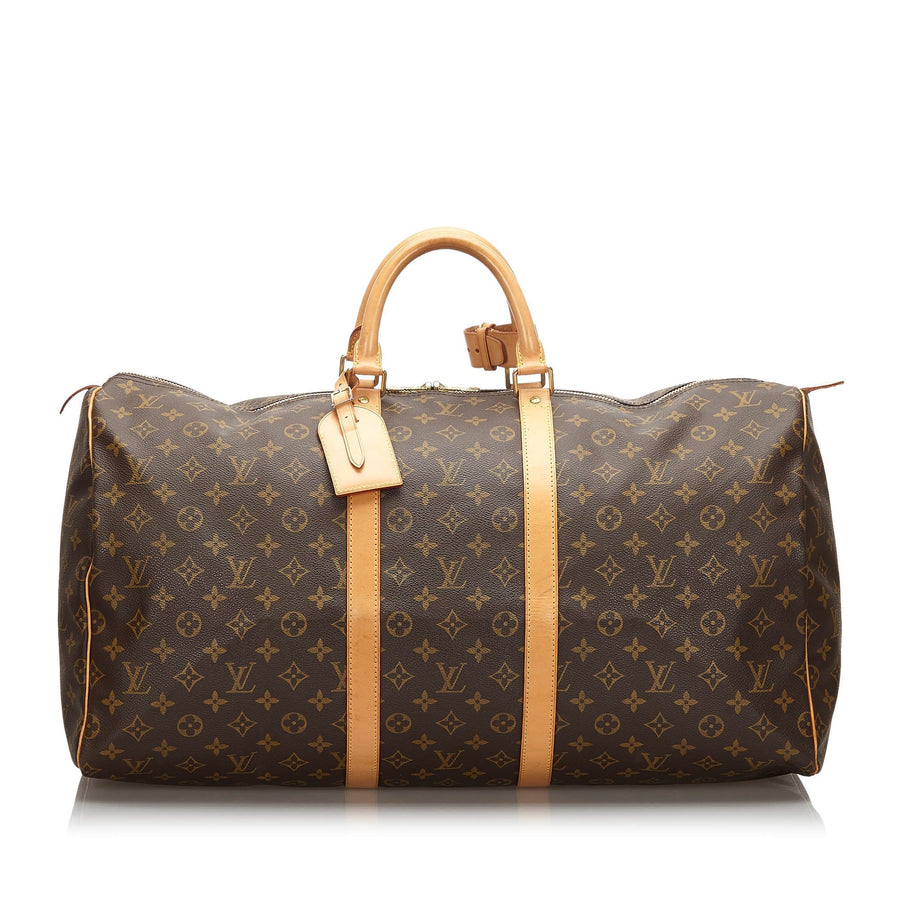 Pre-Loved Louis Vuitton Brown Monogram Canvas Keepall 55 France