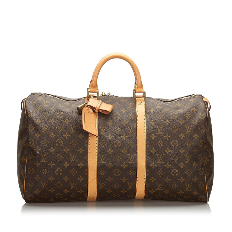 Pre-Loved Louis Vuitton Brown Monogram Canvas Keepall 50 France
