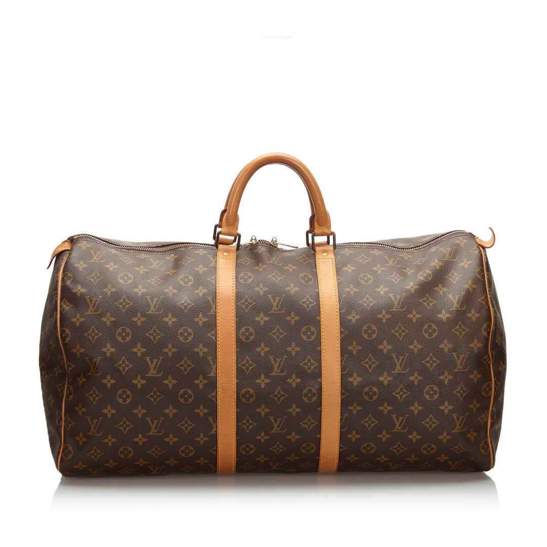 Pre-Loved Louis Vuitton Brown Monogram Canvas Keepall 55 France