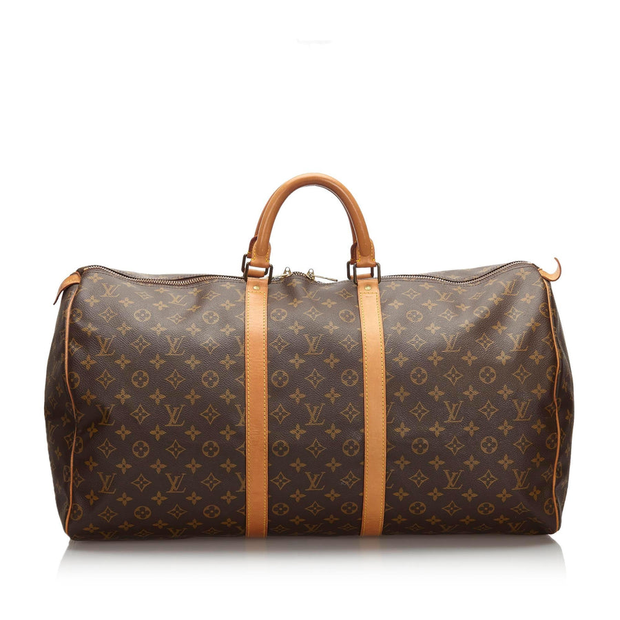 Pre-Loved Louis Vuitton Brown Monogram Canvas Keepall 55 France
