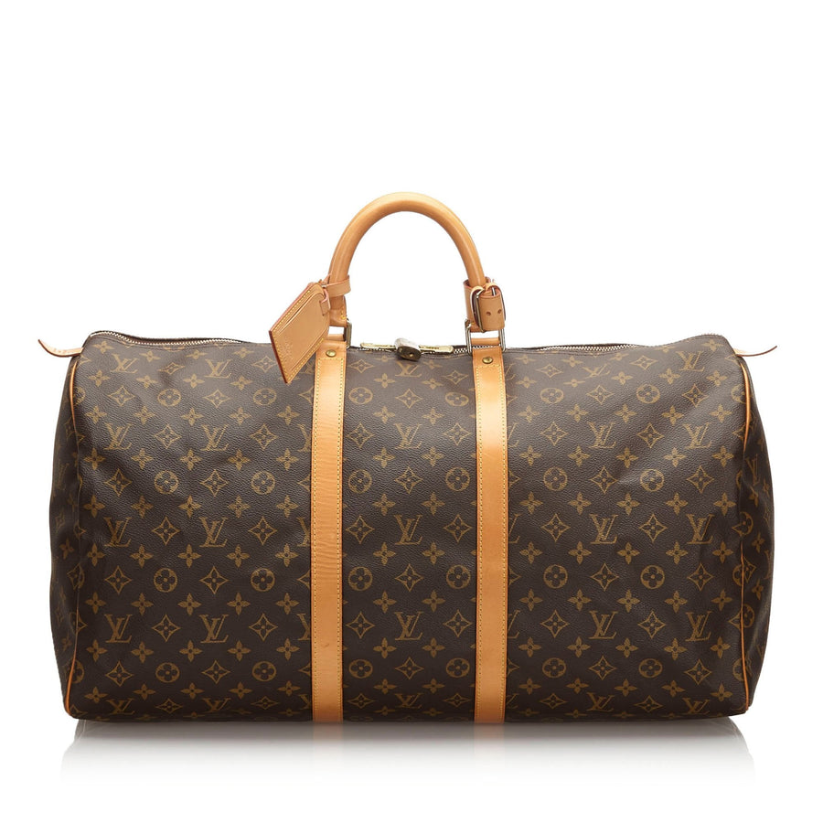 Pre-Loved Louis Vuitton Brown Monogram Canvas Keepall 55 France