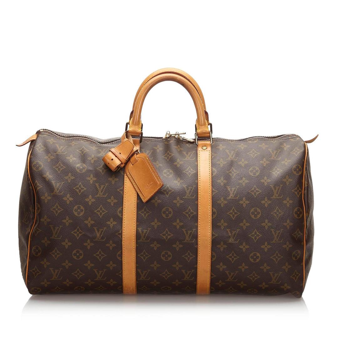 Pre-Loved Louis Vuitton Brown Monogram Canvas Keepall 50 France