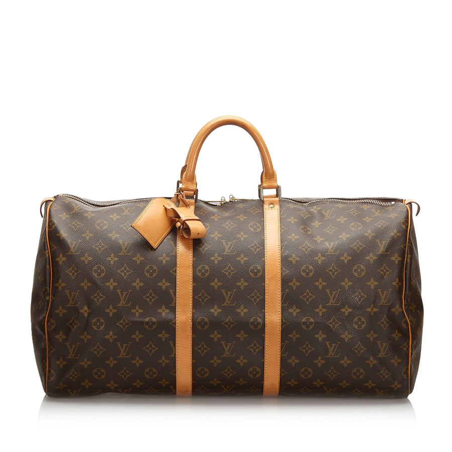 Pre-Loved Louis Vuitton Brown Monogram Canvas Keepall 55 France