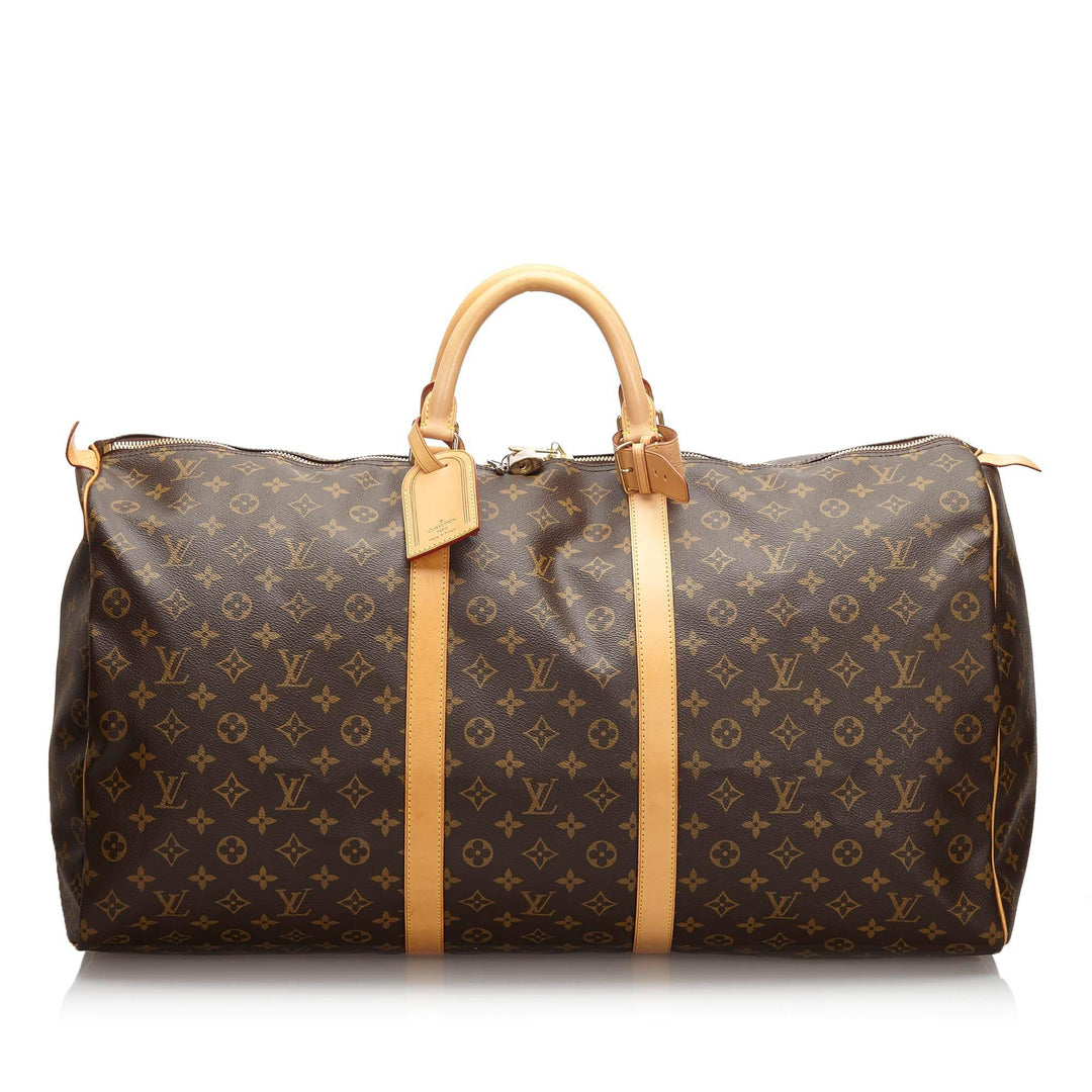 Pre-Loved Louis Vuitton Brown Monogram Canvas Keepall 60 France