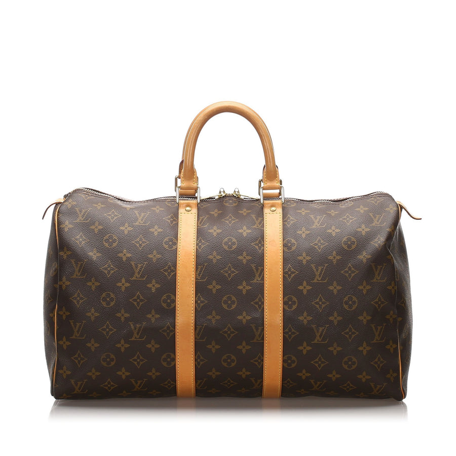 Pre-Loved Louis Vuitton Brown Monogram Canvas Keepall 45 France