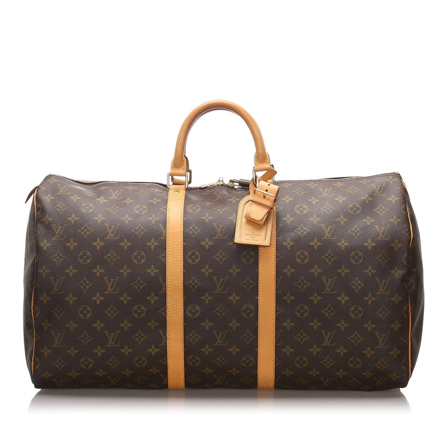 Pre-Loved Louis Vuitton Brown Monogram Canvas Keepall 55 France