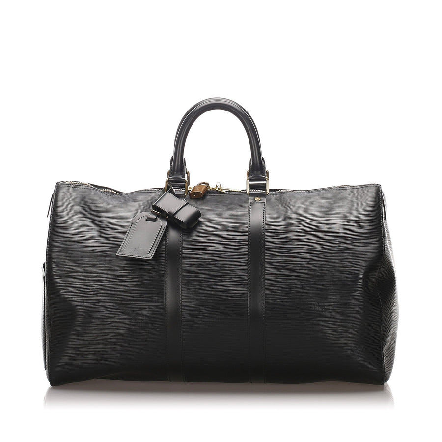 Pre-Loved Louis Vuitton Black Epi Leather Keepall 45 France
