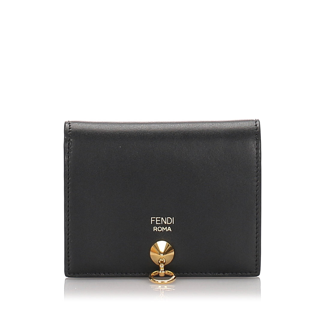 Pre-Loved Fendi Black Calf Leather Bifold Wallet Italy