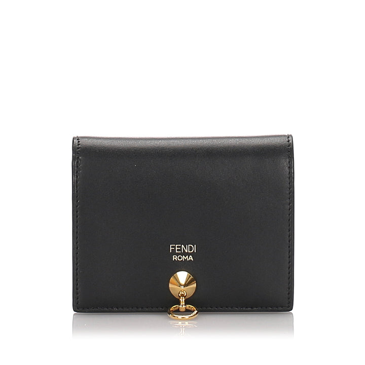 Pre-Loved Fendi Black Calf Leather Bifold Wallet Italy