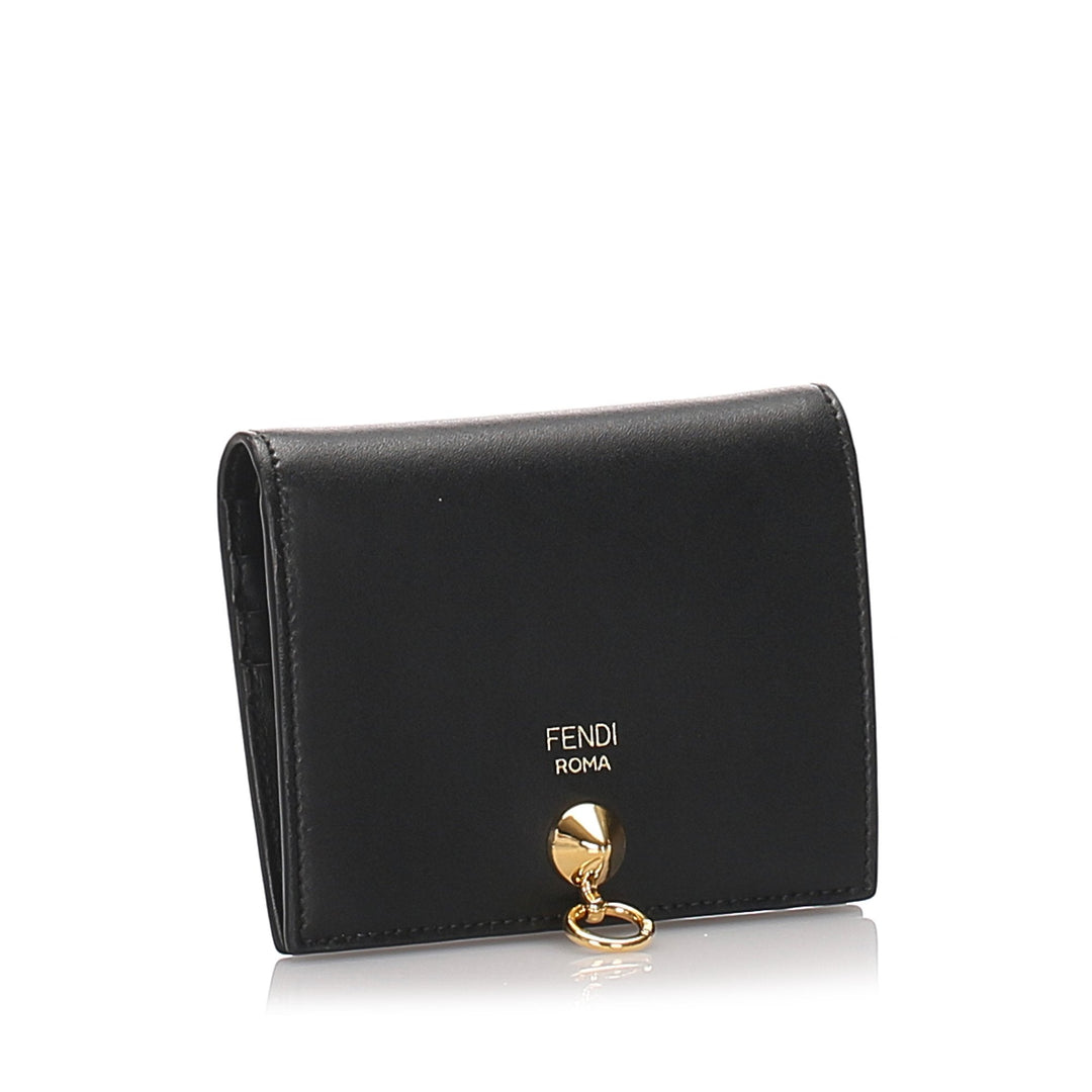 Pre-Loved Fendi Black Calf Leather Bifold Wallet Italy